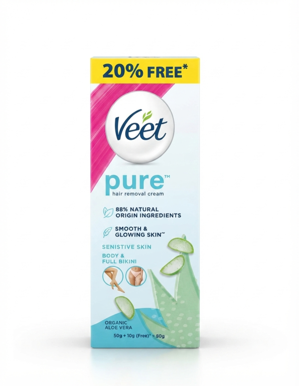 Veet Pure Hair Removal Cream for Sensitive Skin | 60gm