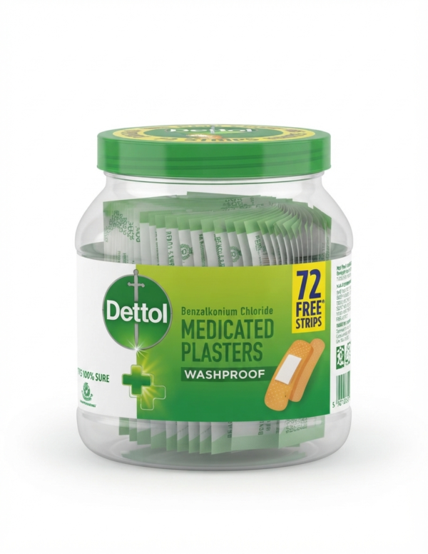 Dettol Medicated Plasters (Washproof) | 172 strips