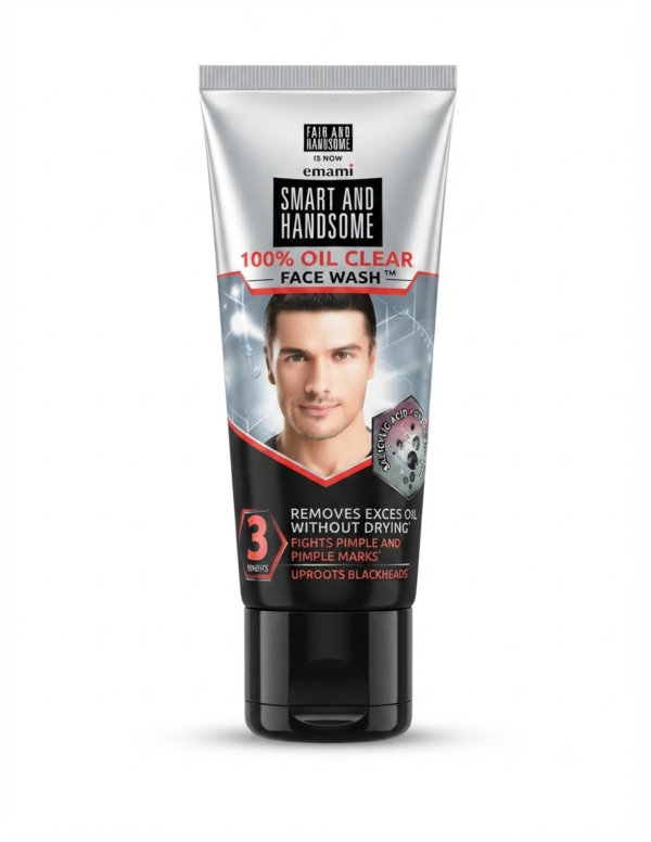 Emami Smart And Handsome 100% Oil Clear Face Wash | 50gm
