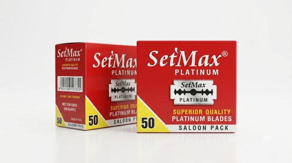 SetMax Platinum Double Edge Safety Razor Blades (Saloon Pack) | 50 Blades