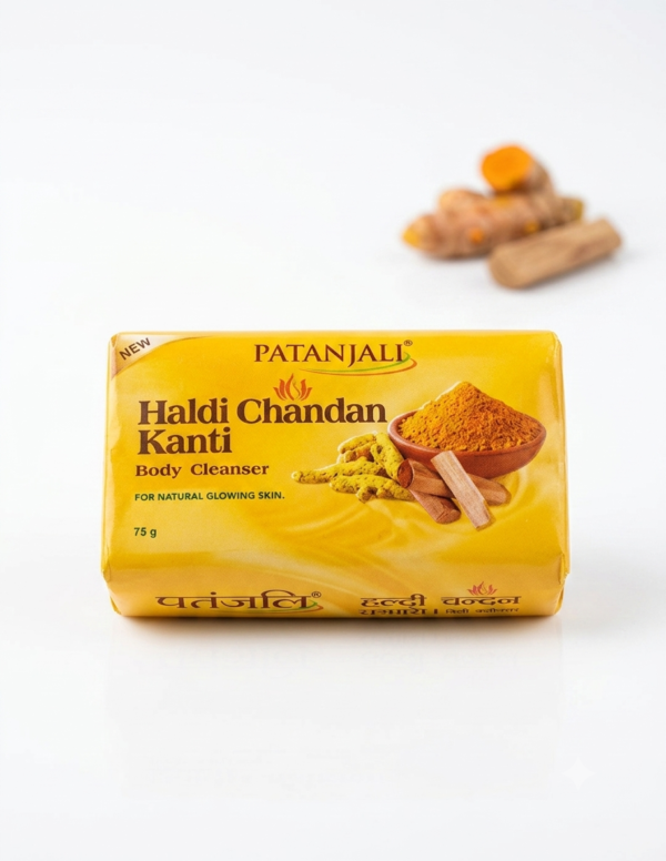 Patanjali Haldi Chandan Kanti Body Cleanser (75g)