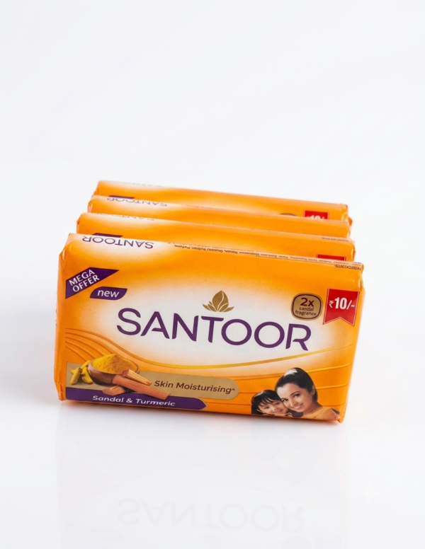 Santoor Skin Moisturising Soap (Sandal & Turmeric) - Multipack