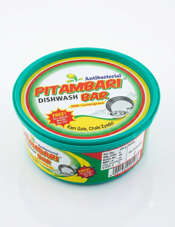 Pitambari Antibacterial Dishwash Bar Tub (With Lemongrass)