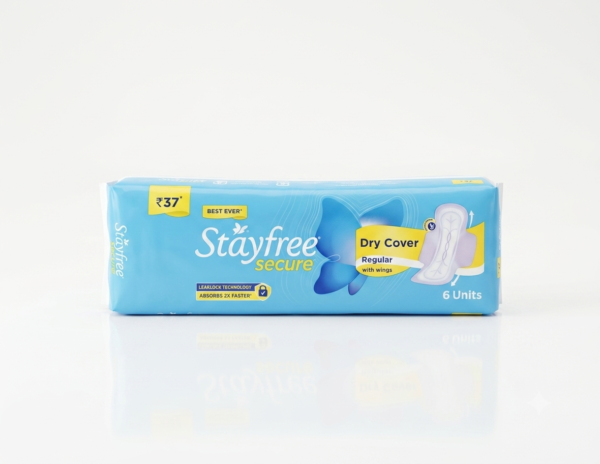 Stayfree Secure Dry Cover Sanitary Pads with Wings (6 Units)