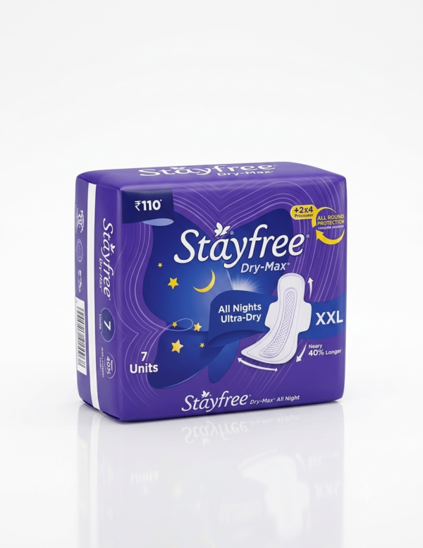 Stayfree Dry-Max All Nights Ultra-Dry XXL Sanitary Pads (7 Units)