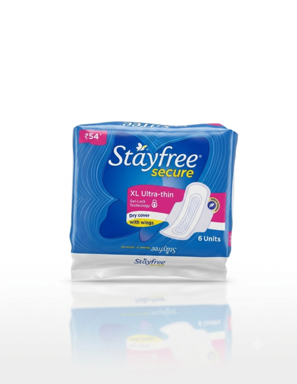 Stayfree Secure XL Ultra-thin Dry Cover Sanitary Pads with Wings (6 Units)